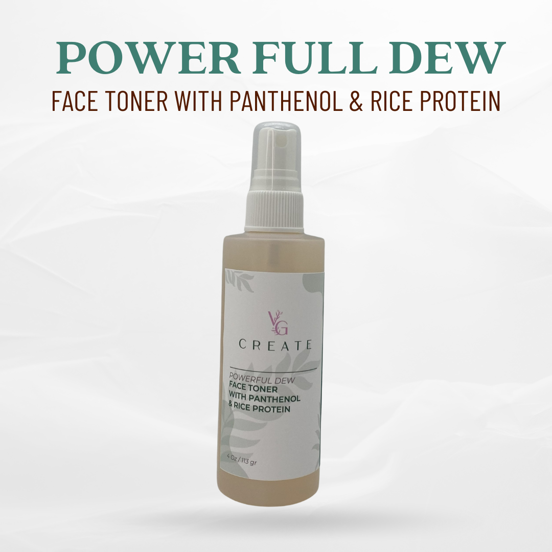POWER FULL DEW FACE TONER WITH PANTHENOL & RICE PROTEIN 8 oz