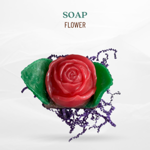 red flower soap