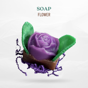 purple flower soap